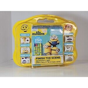 Minions Finish the Scene Activity Set NEW 250+ Stickers Activity Pad & Crayons